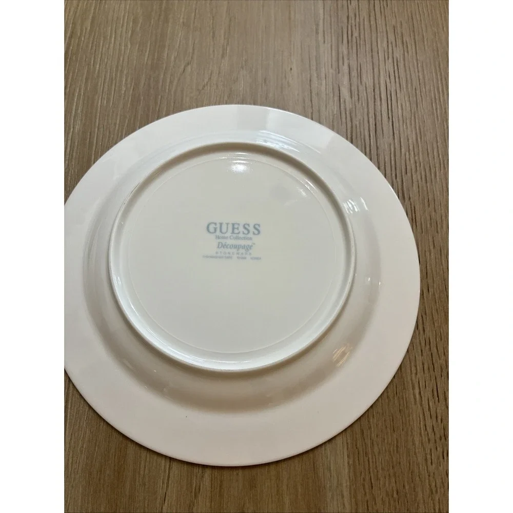 Guess Home Collection Decoupage Salad Plate Lot Of 4 8